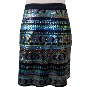 Nell Multi-Color Sequin Skirt Sz 8